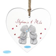 Personalised Me to You Bear Couples Wooden Heart Decoration Image Preview